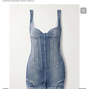 Off-White Blue Denim Midi Dress